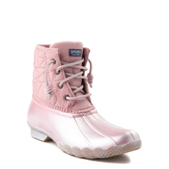 Sperry Other - Sperry Top-Sider Saltwater Boot - Girls Blush/Navy Size 4M